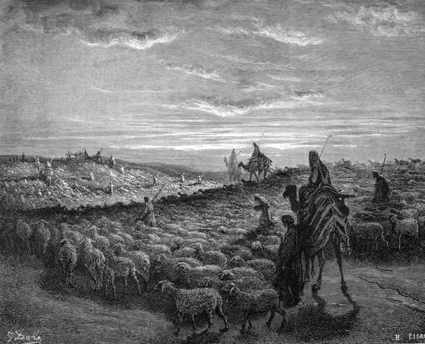Авраам переселяется в землю Ханаанскую (Бытие 13:1)